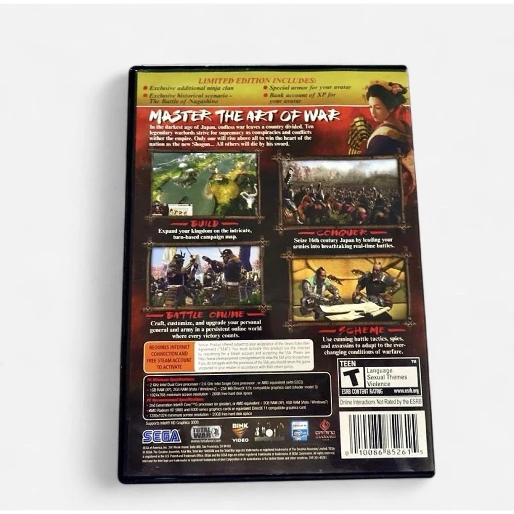 Total War: Shogun 2 (PC) limited Edition With Key! Complete In Box!